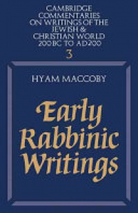 MacCoby - Early Rabbinic Writings