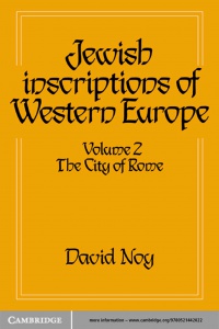 Noy - Jewish Inscriptions of Western Europe