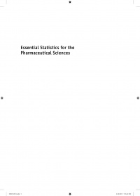 Philip Rowe - Essential Statistics for the Pharmaceutical Sciences
