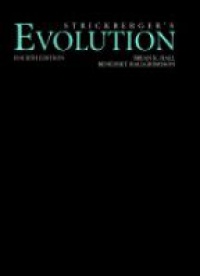 Hall B. - Strickberger's Evolution, 4th ed.