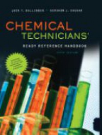 Jack Ballinger - Chemical Technicians' Ready Reference Handbook