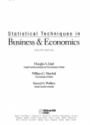 Statistical Techniques in Business Economics
